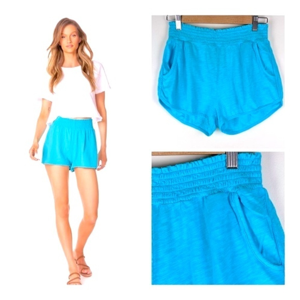 Bobi | Bobi Smocked Waist Short In Pool